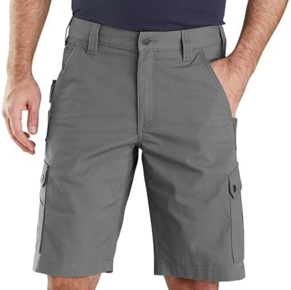 Carhartt Men's Rugged Flex Relaxed Fit Ripstop Gray Work Cargo Shorts